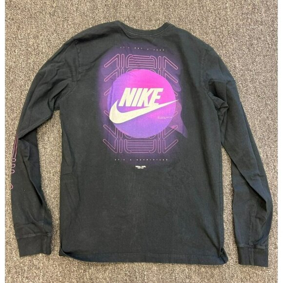 Nike Air Tee Mens Black It’s A Revolution Pure Cotton Crew Neck T Shirt Size M - Picture 2 of 16